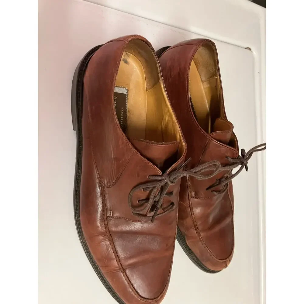 JOHNSTON & MURPHY Passport Brown Leather Dress Shoes Italy Size‎ 10.5 M